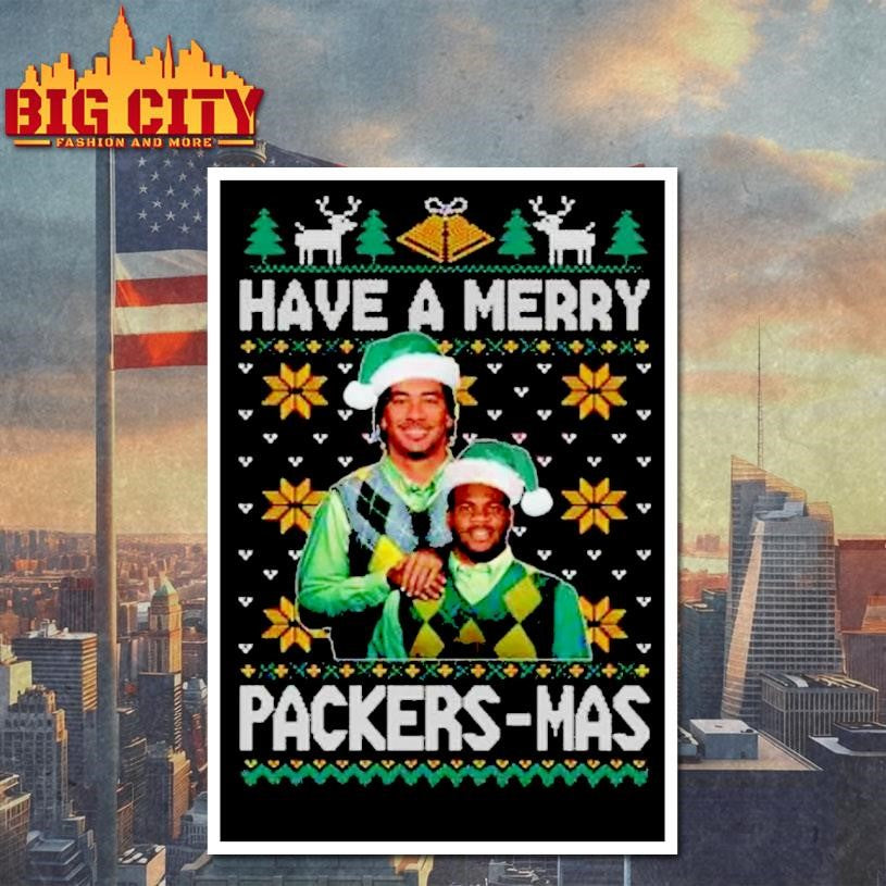 Green Bay Packers Aaron Rodgers & Davante Adams HAVE A MERRY PACKERS-MAS Shirt
