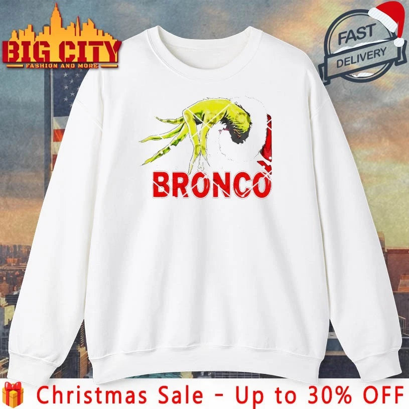 Grinch Hand Bronco Christmas 2025 Shirt