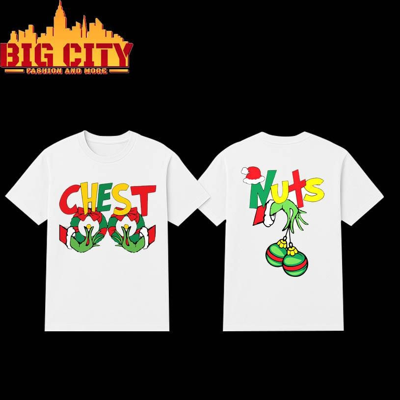 Grinch Hand Chest Nuts Two Sided Shirt