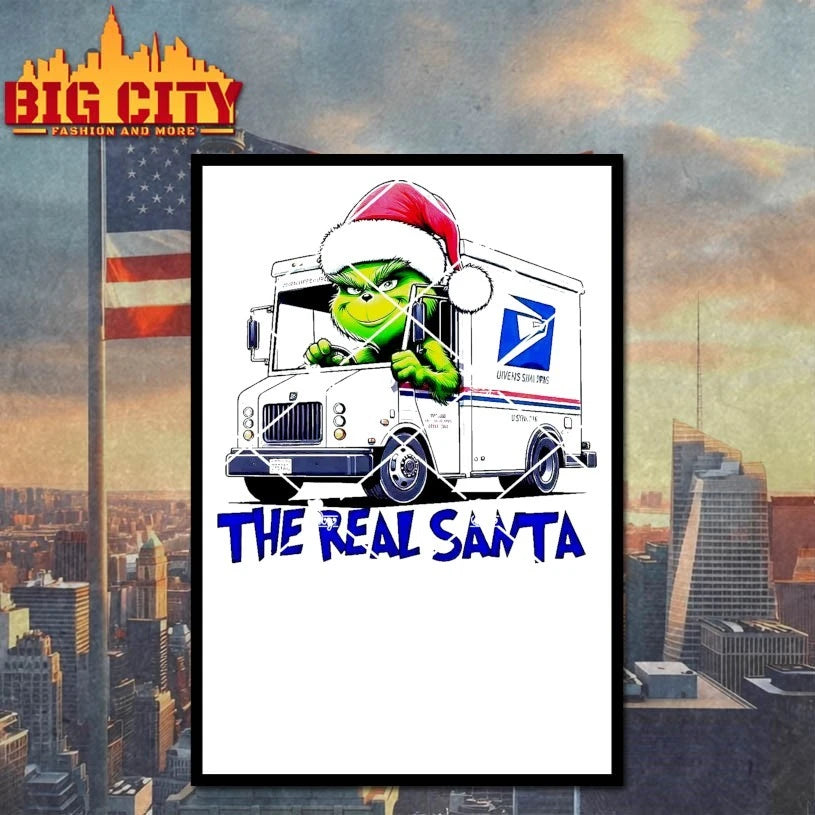 Grinch USPS The Real Santa Christmas shirt
