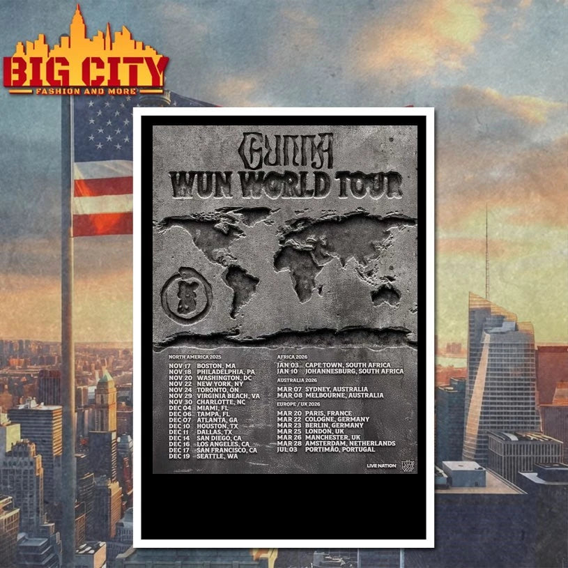 Gunna Wun World Tour North America 2025 Africa And Europe UK 2026 Schedule Dates Home Decor Poster Shirt