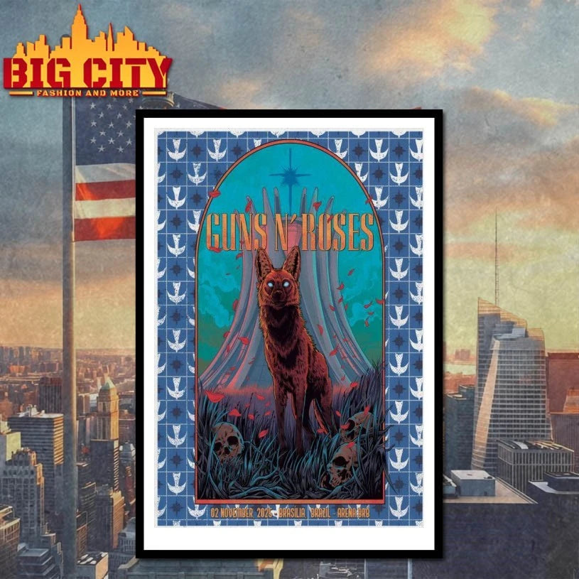 Guns N’ Roses Nov 2 2025 Brasília Event Poster shirt