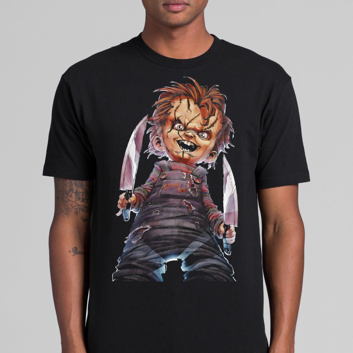 horror movies Chucky T-Shirt Cotton Block Tee