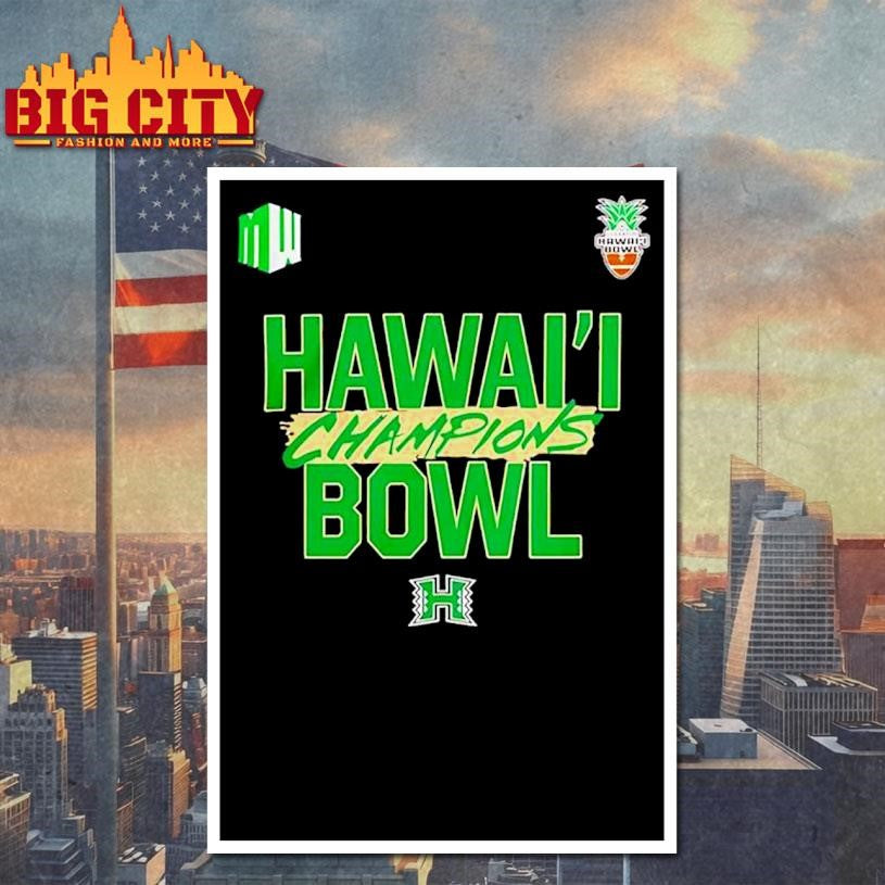 Hawaii Rainbow Warriors 2025 Hawaii Bowl Champions logo Shirt