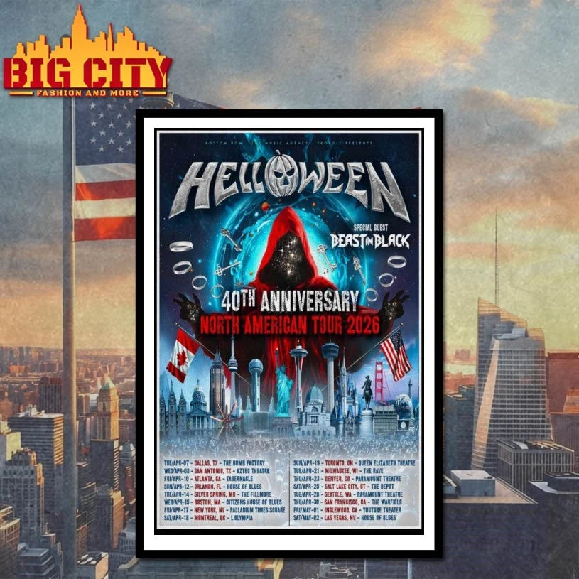 Helloween North American Tour 2026 Poster shirt