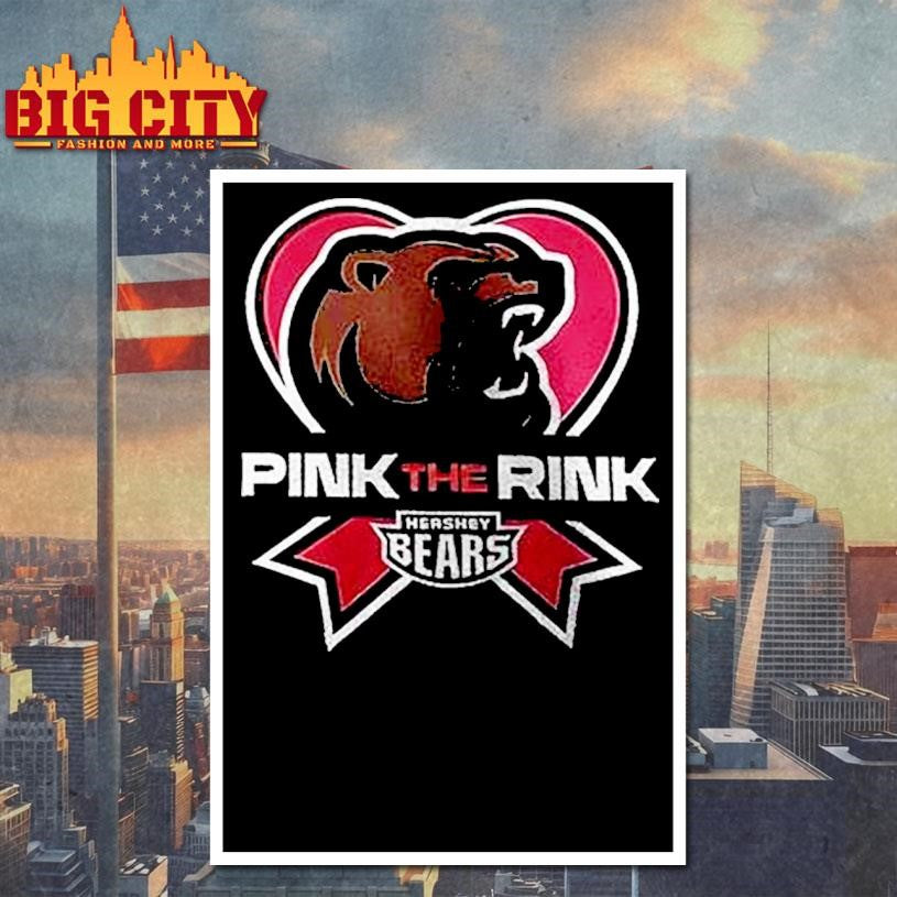 Hershey Bears Pink The Rink Logo Shirt