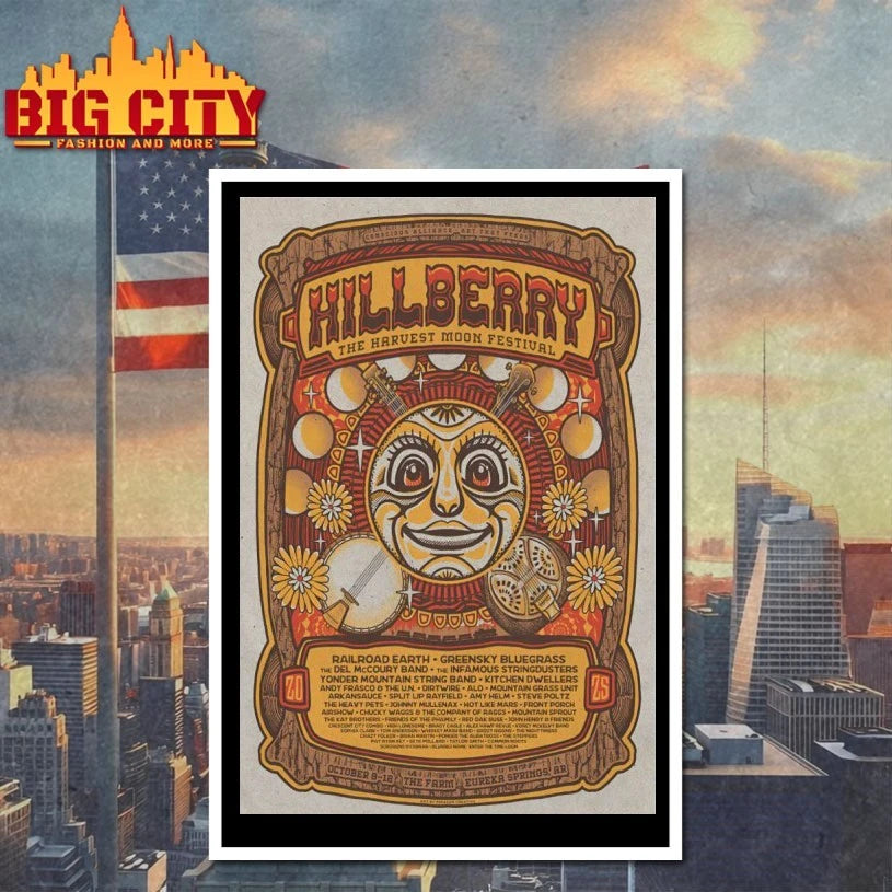 Hillberry Music Festival Oct 8-12 2025 The Farm-Campground & Events In Eureka Springs AR Poster shirt