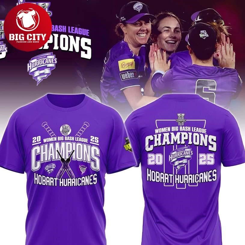 Hobart Hurricanes 2025 WBBL Champions Two Sided Shirt