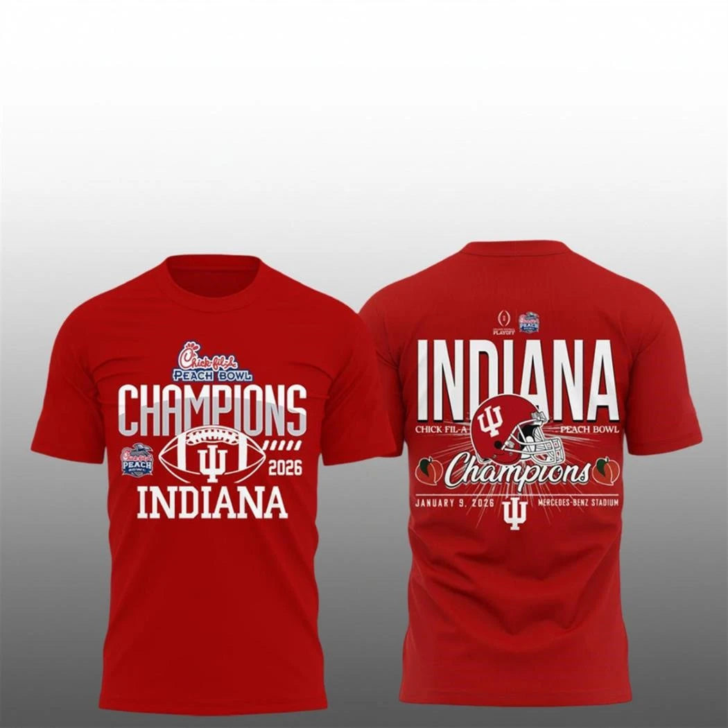 Hoosiers Football 2026 Peach Bowl Champions Shirt