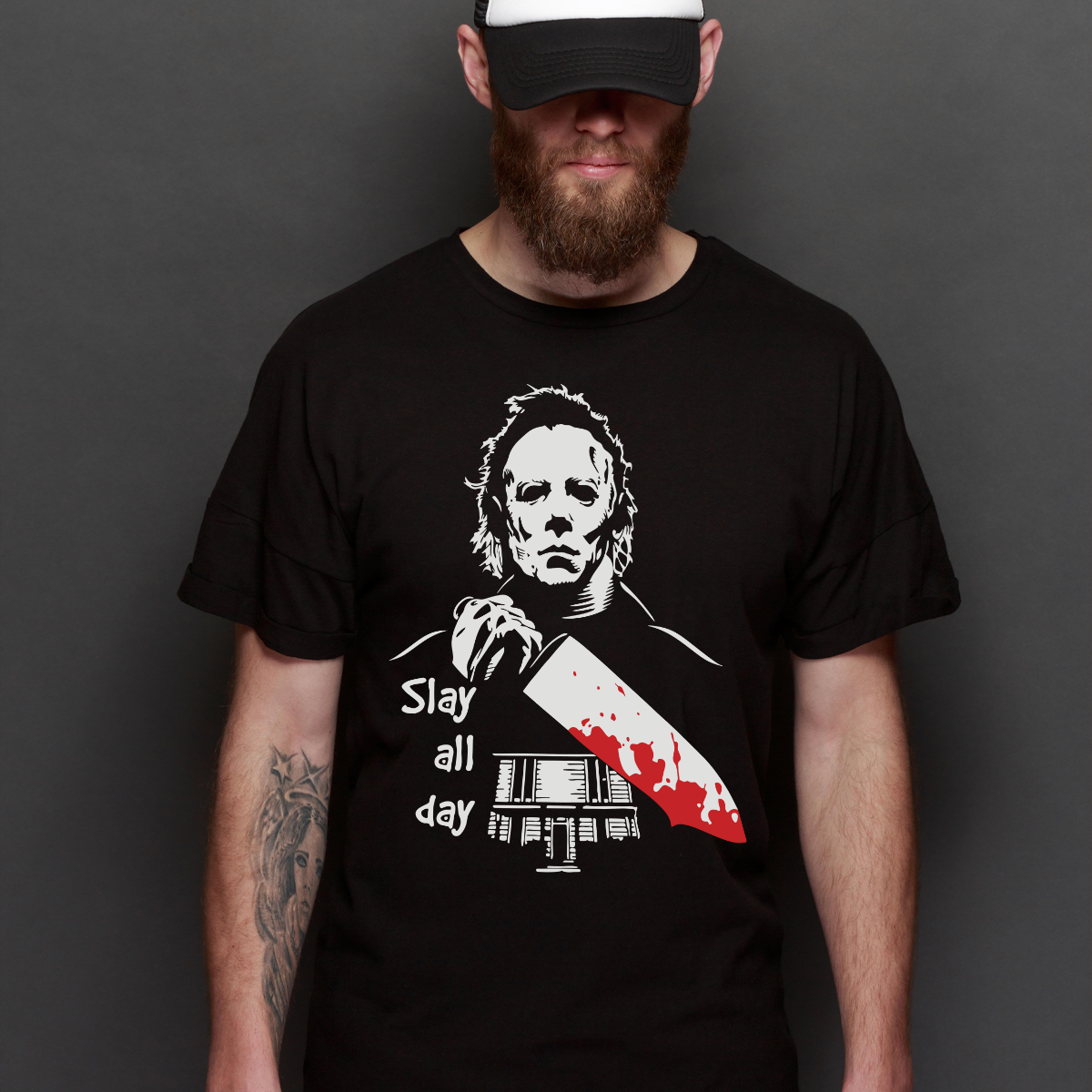 Halloween Michael Myers V4 T-shirt Horror Movie Tee