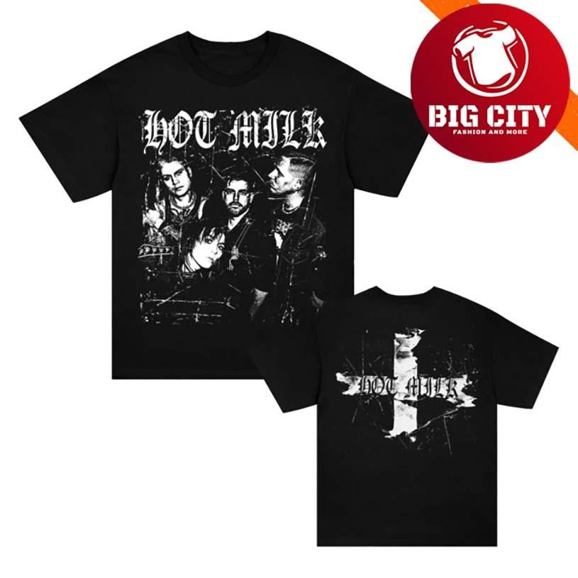 Hot Milk Black Flag Two Sided Shirt
