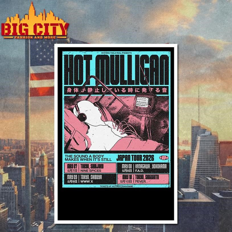 Hot Mulligan The Sound A Body Makes When It’s Still Japan Tour 2026 Shirt