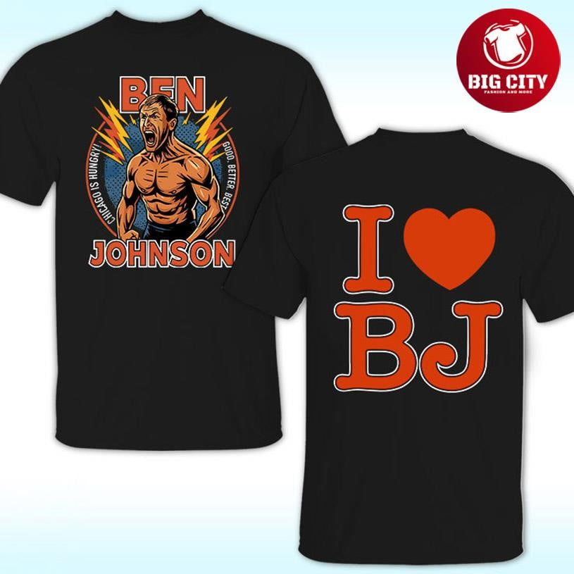 I Love BJ Ben Johnson Take Off Two Sided Shirt