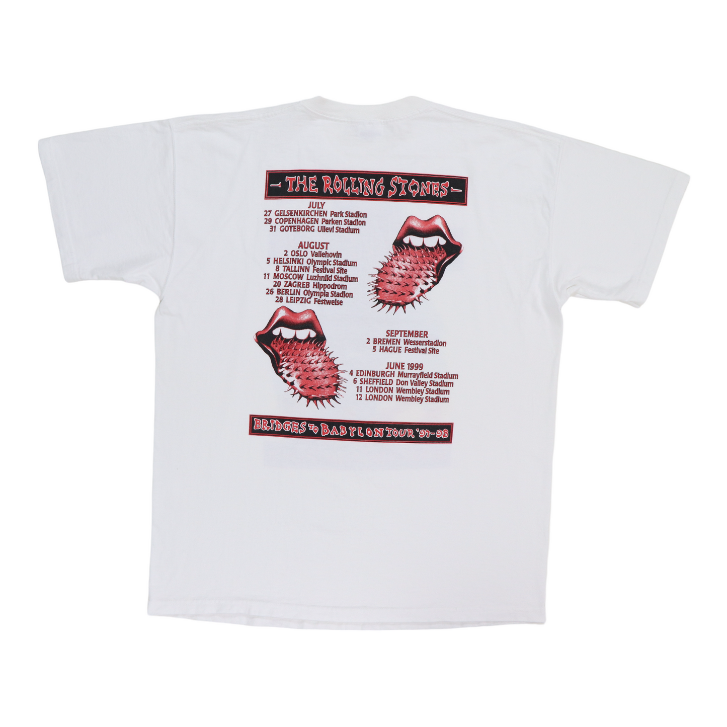 1997 Rolling Stones Bridges To Babylon Tour Shirt Style026
