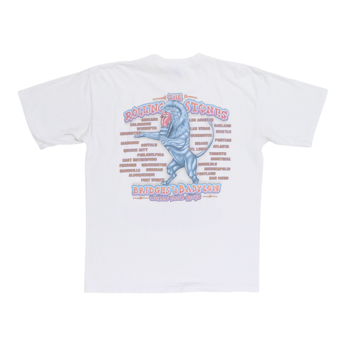 1997 Rolling Stones Bridges To Babylon Tour Shirt Style030