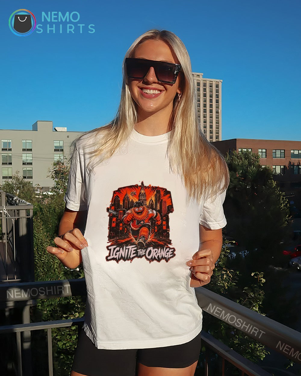 Ignite the Orange Gritty running Philadelphia Flyers shirt