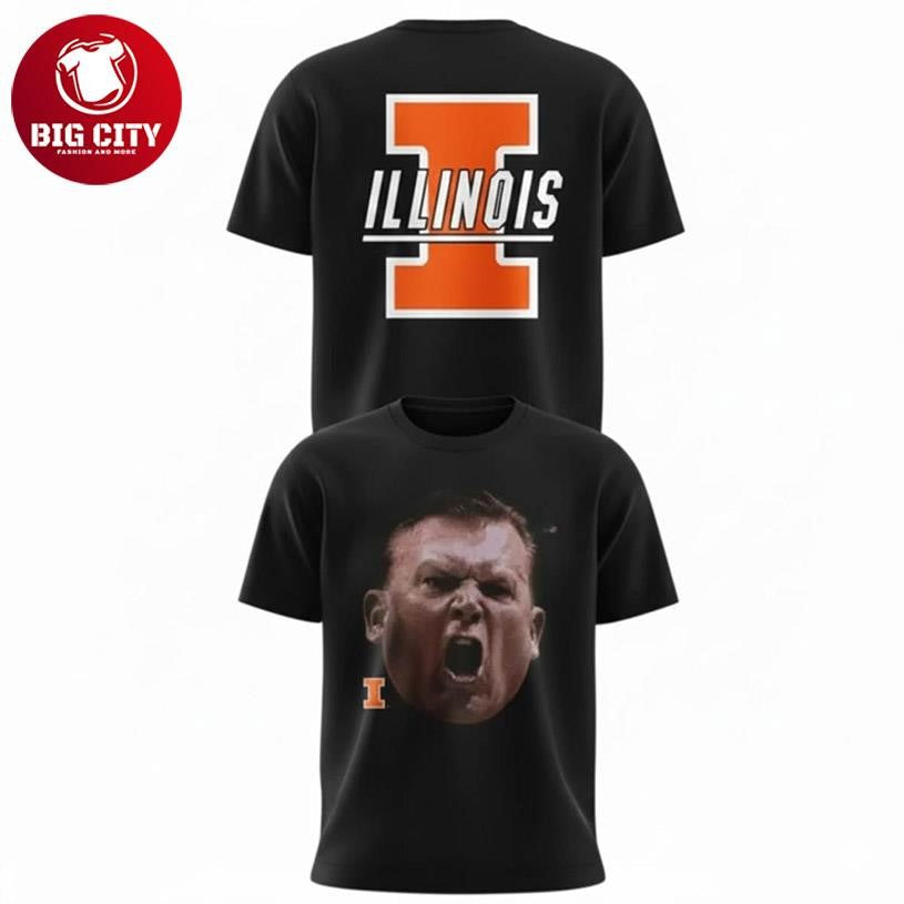 Illinois Fighting Illini Coach Bret Bielema Two Sided Shirt