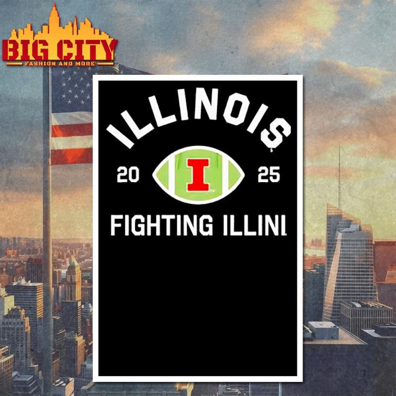 Illinois Fighting Illini Football 2025 logo shirt