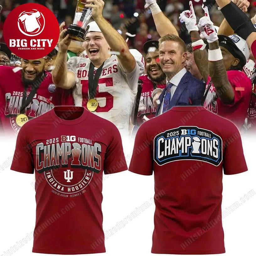 Indiana Football Big Ten Champions 2025 Two Sided Shirt