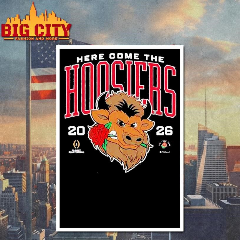 Indiana Here Come The Hoosiers 2026 Rose Bowl Game Shirt