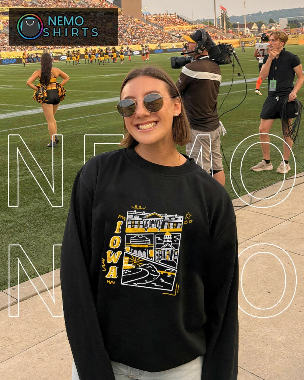 Iowa Hawkeyes campus landmarks shirt