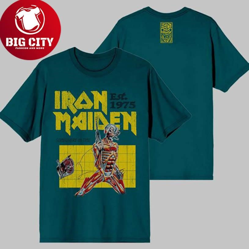 Iron Maiden Cyborg Eddie 50th Anniversary Somewhere In Time Some Green In Time Shirt