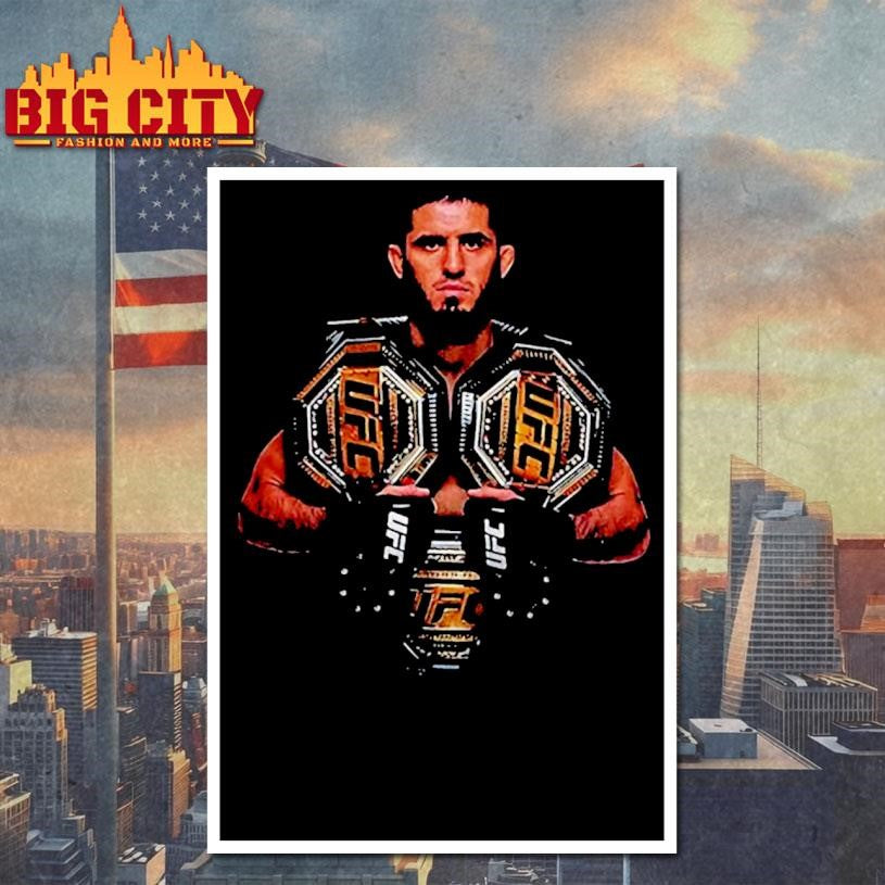 Islam Makhachev double UFC Champions belts 2025 shirt