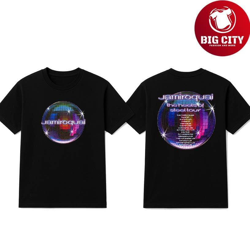 Jamiroquai Heels Of Steel Disco Ball Graphic Two Sided Shirt
