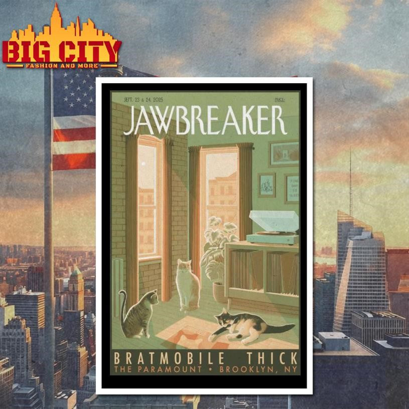 Jawbreaker Sept 23-24 2025 Brooklyn NY Poster Shirt