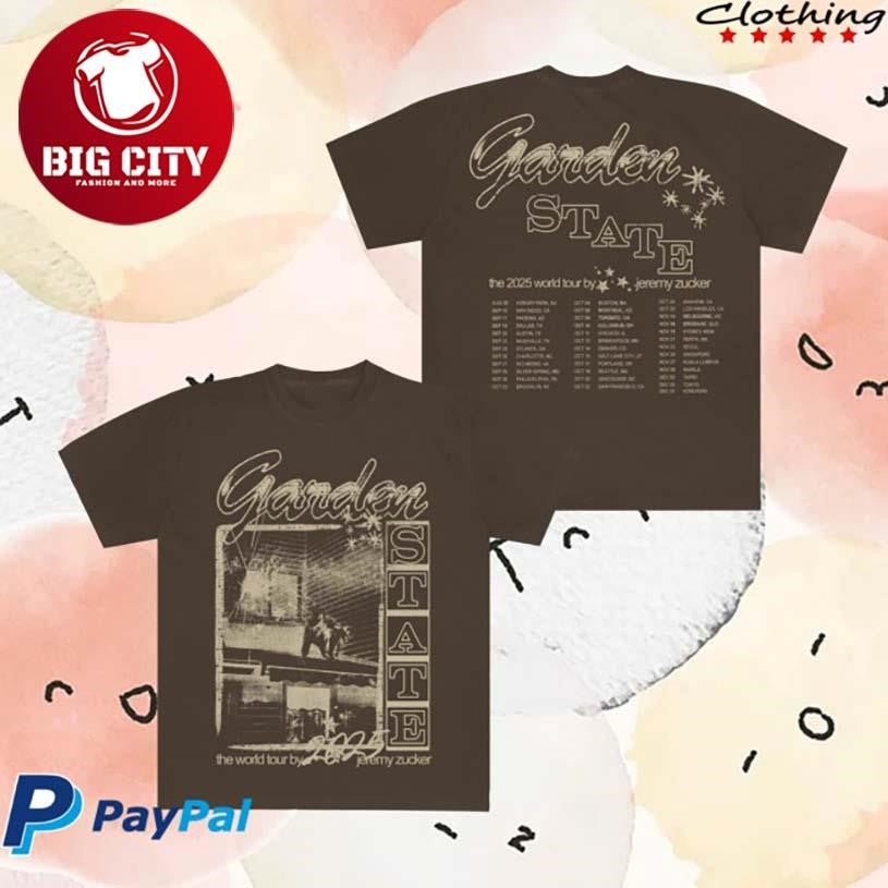 Jeremy Zucker Garden State Brown Tour Two Sided Shirt