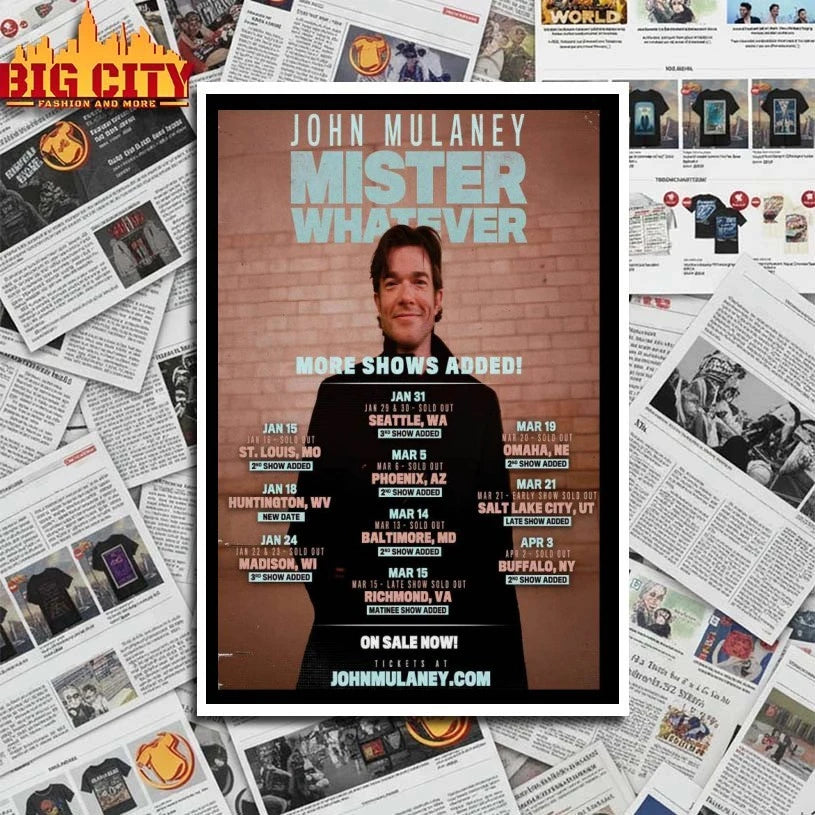 John Mulaney Tour New 2026 Poster shirt