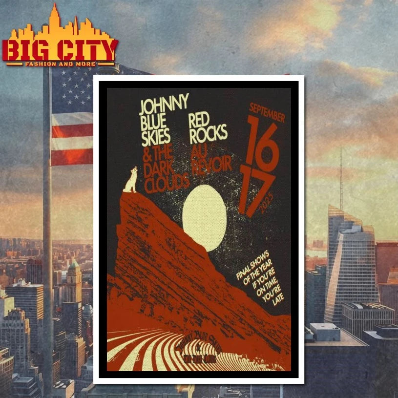 Johnny BLUE Skies 2025 Poster Red Rocks Poster shirt