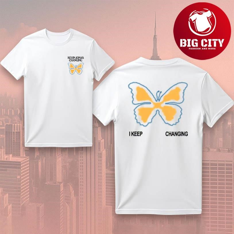 Jonas Brothers Orange & Blue Butterfly Two Sided Shirt