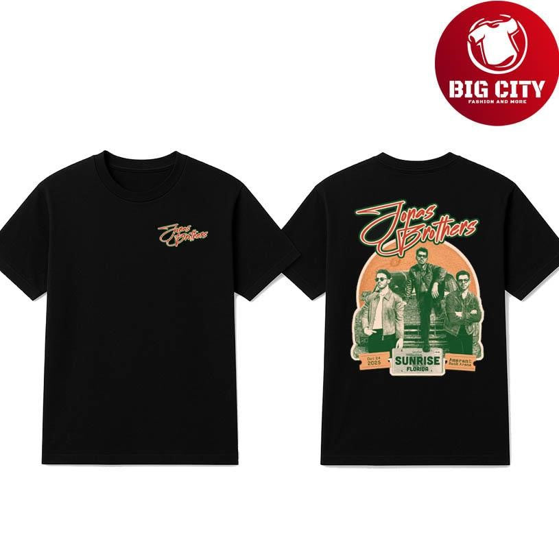 Jonas Brothers Sunrise Florida Show 2025 Two Sided Shirt