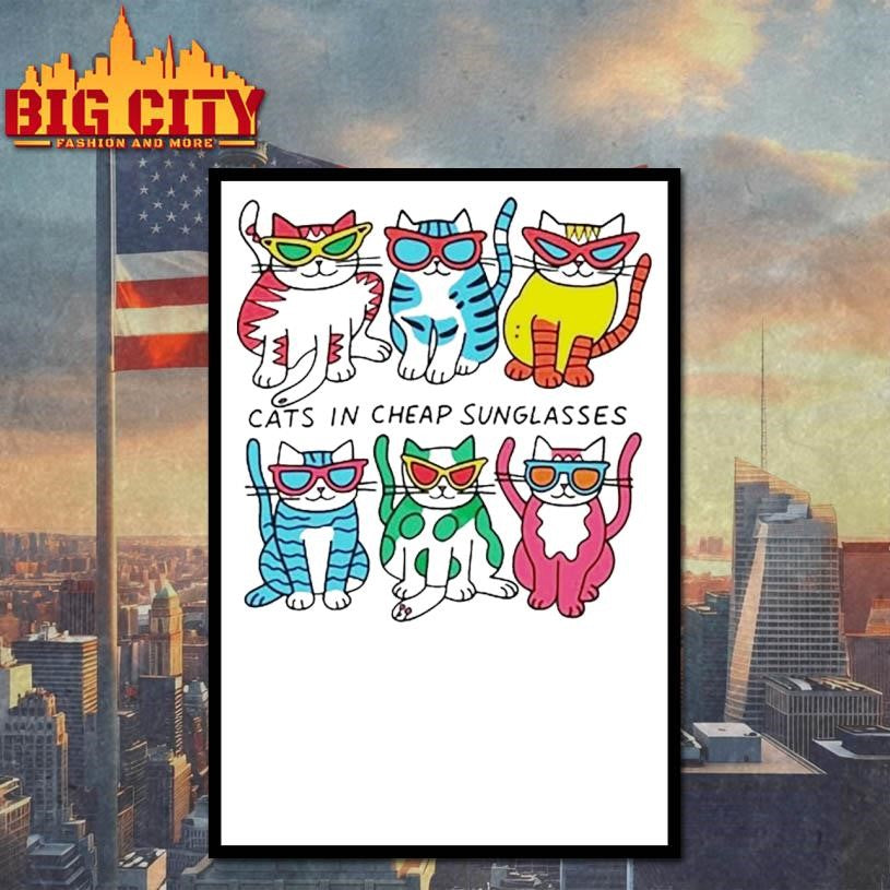 Justin Bieber Cats In Cheap Sunglasses Shirt