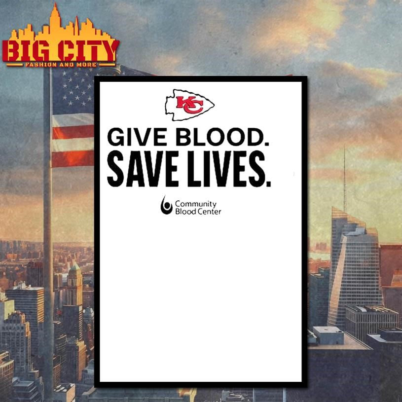 Kansas City Chiefs Give Blood Save Lives Shirt