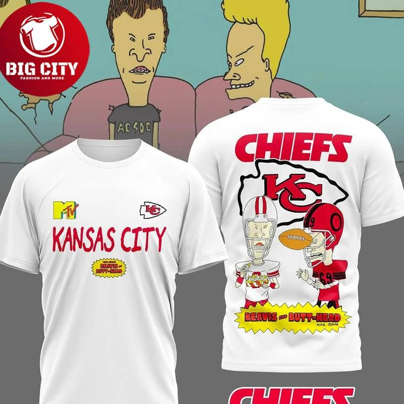 Kansas City Chiefs x Funny Beavis and Butt-Head Two Sided Shirt