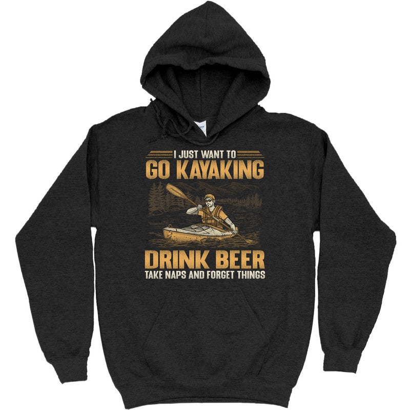 Kayaking Drink Beer Take Naps Forget Things T-Shirt GSA075
