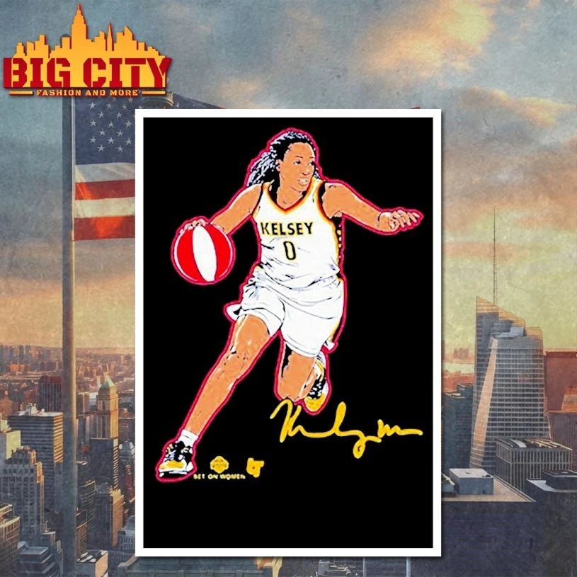 Kelsey Mitchell Superstar Pose Indiana Fever signature shirts