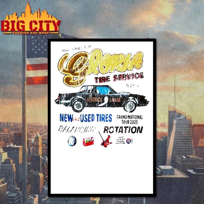 Kendrick Lamar Gloria Tire Service LATAM 2025 Shirt