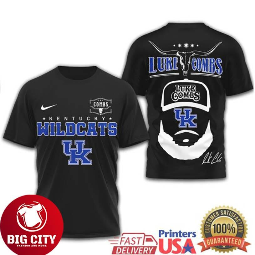 Kentucky Wildcats Official NCAA Luke Combs Two Sided Shirt