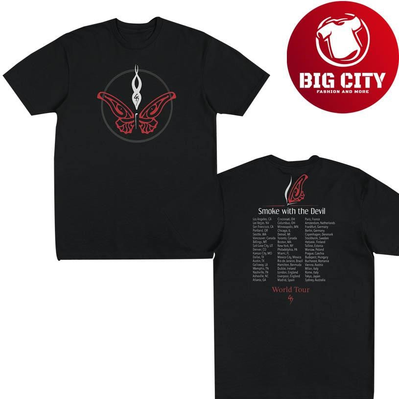 Kian Stone Smoke With Devil World Tour Two Sided Shirt