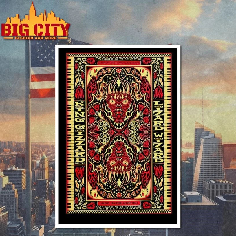 King Gizzard & The Lizard Wizard Fall Tour 2025 Royal Albert Hall Poster shirt