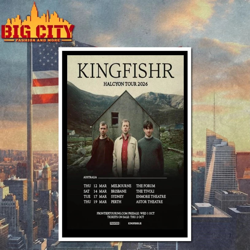 Kingfishr Halcyon Tour 2026 Poster shirts