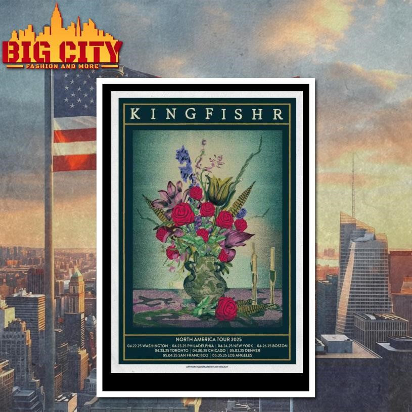 Kingfishr North America Tour 2025 Poster Shirt