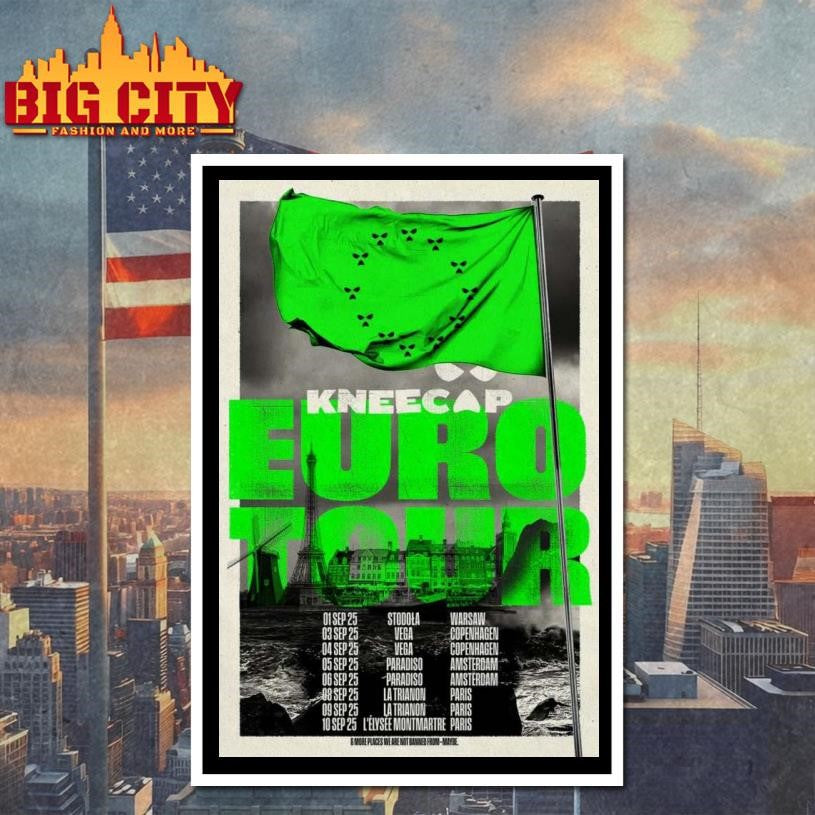 Kneecap Tour Europe 2025 Poster Shirt