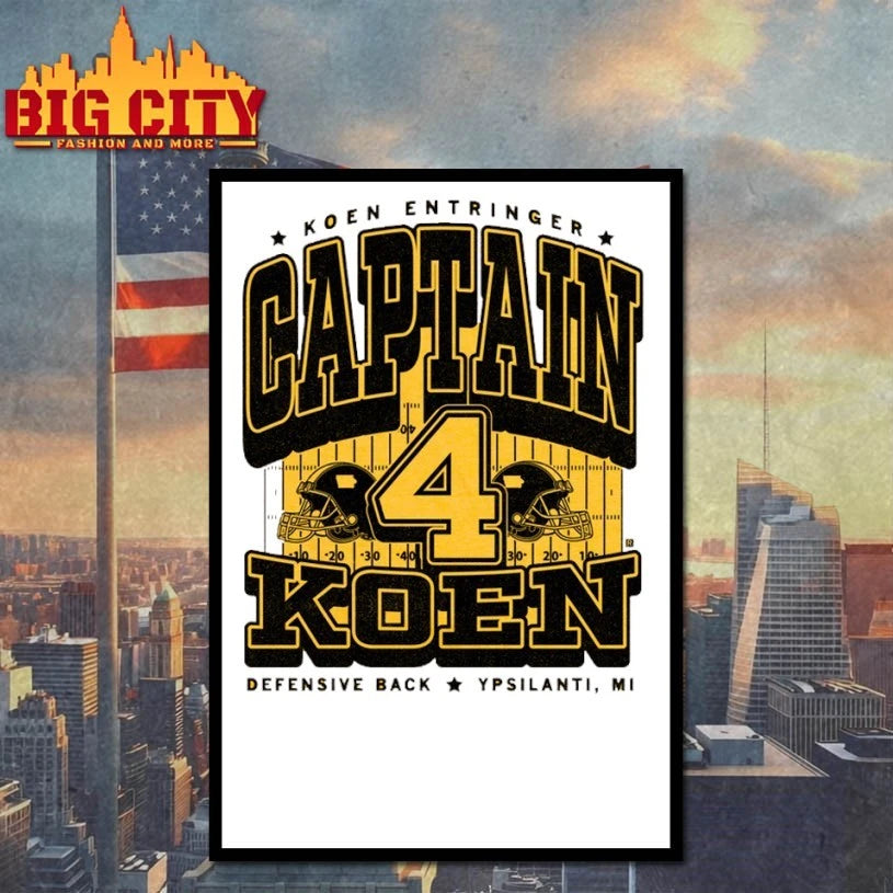 Koen Entringer Captain Koen Defensive back Ypsilanti Shirt