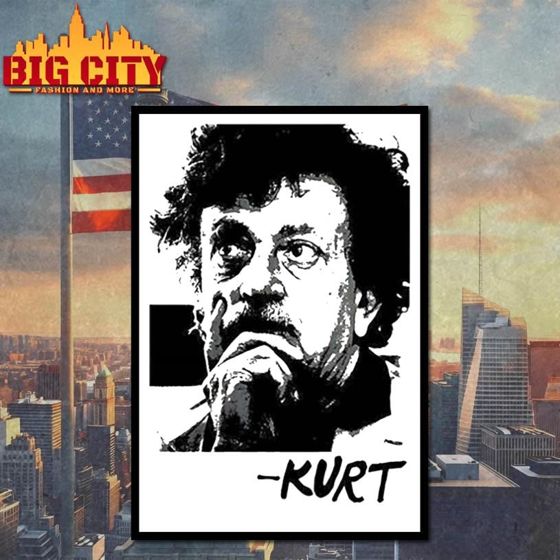 Kurt Vonnegut portrait tribute retro shirt