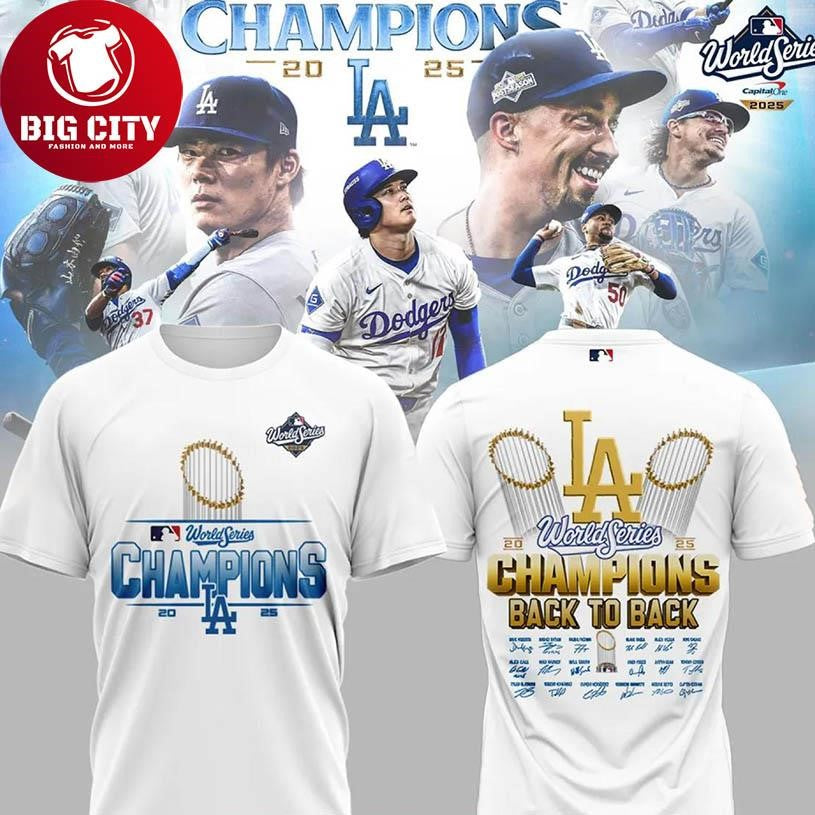 LA Dodgers Back To Back World Series Champions 2025 Shirt