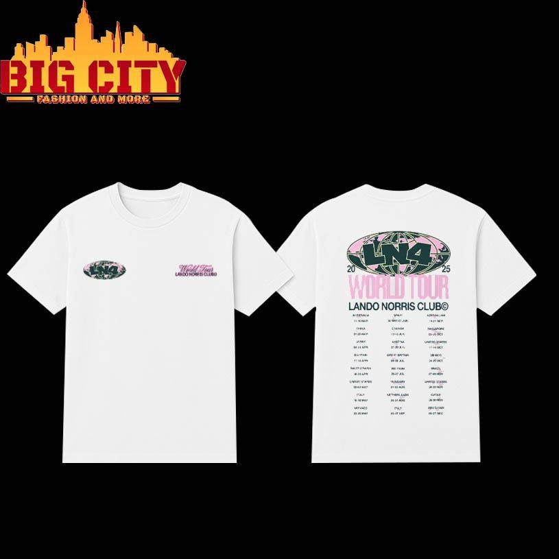 Lando Norris World Tour 2025 Two Sided Shirt